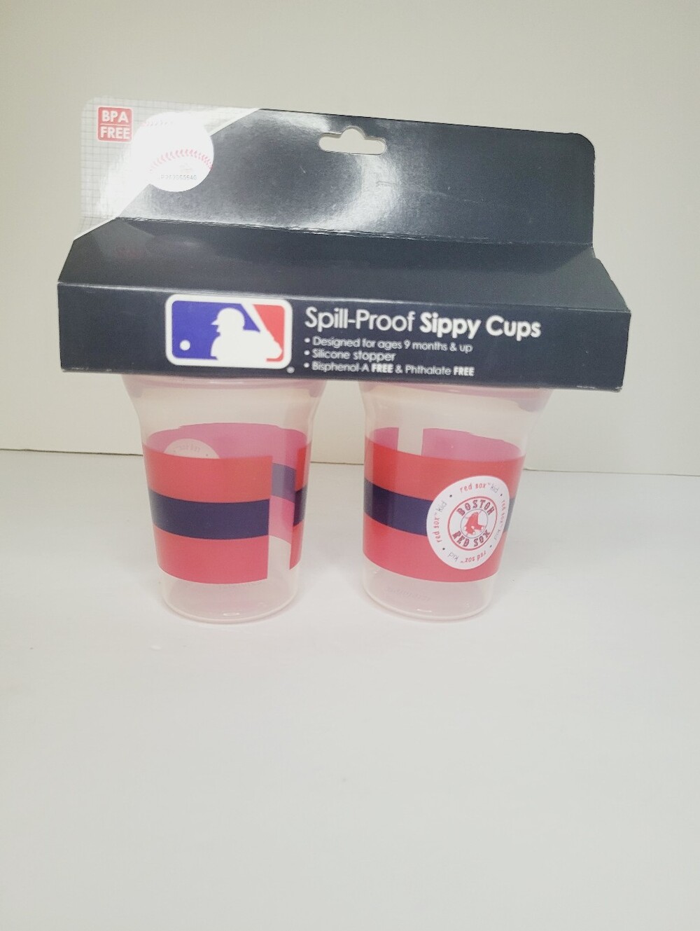 New Boston Red Sox 5 oz Spill Proof Sippy Cup 2 Pack MLB Official Merch BPA Free